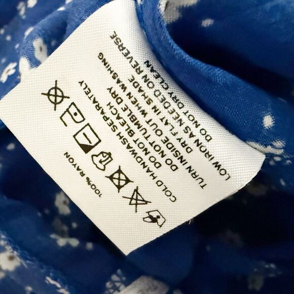 FAITHFULL THE BRAND | La Villa Blue Floral Print Wide-Leg Jumpsuit | Size 6 - Picture 13 of 13